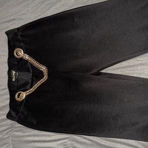 Like an angel (brand name) 95% Polyester, 5% Spandex, Large, black w gold chain